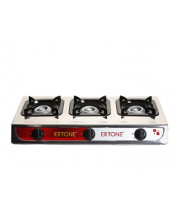 Minigaz cu 3 ochiuri Ertone MN205, inox, GPL (numai butelie) - aprindere electronica