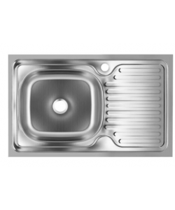 Chiuveta Sanitec SN7002S, pentru blat 76X43.5cm stanga, anticalcar - inox