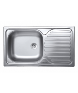 Chiuveta Sanitec ERT-C 408S, pentru blat, cuva stanga, anticalcar, 76x43,5cm - Inox