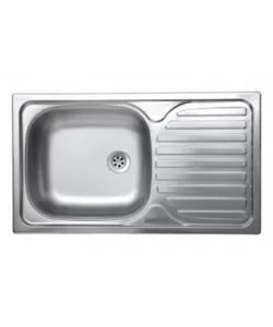 Chiuveta Sanitec ERT-C 408S, pentru blat, cuva stanga, anticalcar, 76x43,5cm - Inox Chiuveta Sanitec ERT-C 408S, pentru blat, cuva stanga, anticalcar, 76x43,5cm - Inox