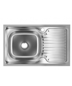 Chiuveta inox pentru blat 43.5x76 cm anticalcar cu preaplin FREDDO ERT-SN 9002S - disponibil stanga