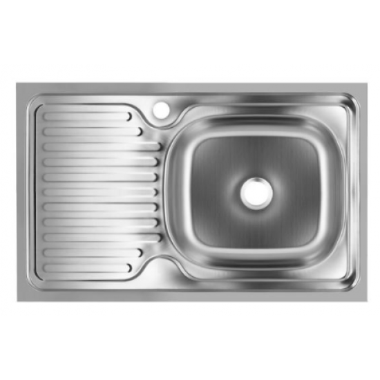 Chiuveta inox pentru blat 43.5x76 cm anticalcar cu preaplin FREDDO ERT-SN 9002D - disponibil dreapta