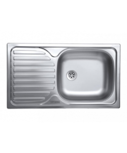 Chiuveta Sanitec ERT-C 403D, pentru blat, finisaj satinat, cuva dreapta, 76x43,5cm - Inox