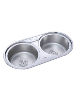 Chiuveta Freddo SN9024, pentru blat, cuva stanga si dreapta - anticalcar, inox