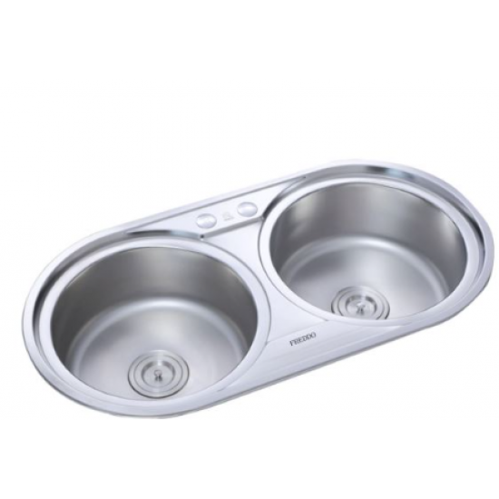 Chiuveta Freddo SN9024, pentru blat, cuva stanga si dreapta - anticalcar, inox