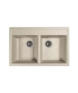 Chiuveta bucatarie DR. GANS Astra 780GR, compozit granit, 2 cuve, 780x510mm, adancime cuve 200mm, Gri Chiuveta bucatarie DR. GANS Astra 780GR, compozit granit, 2 cuve, 780x510mm, adancime cuve 200mm, Gri