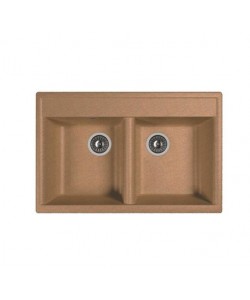 Chiuveta bucatarie DR. GANS Astra 780TR, compozit granit, 2 cuve, 780x510mm, adancime cuve 200mm, TERRACOTA