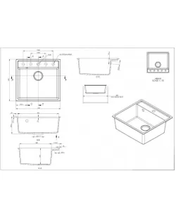 Chiuveta bucatarie Hausberg Ella HBC-9400, compozit, bej, 53 x 50 cm Chiuveta bucatarie Hausberg Ella HBC-9400, compozit, bej, 53 x 50 cm