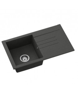 Chiuveta bucatarie Hausberg Mada HBC-9801, compozit, negru, 76 x 44 cm