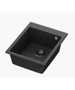 Chiuveta bucatarie Hausberg Sero HBC-9601, compozit, negru, 40 x 50 cm Chiuveta bucatarie Hausberg Sero HBC-9601, compozit, negru, 40 x 50 cm