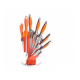 Set cutite colorate cu suport MN112, silicon colorat - lama din inox