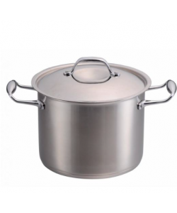 Oala inox cu capac sticla , ERTONE ERT-MN 512 capacitate 6 litri - 22cm Inox