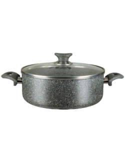 Oala din aluminiu cu invelis din granit Hausberg HB-H 423, 22 cm - Gri