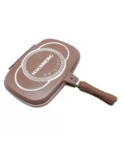 Tigaie Dubla Grill Hausberg HB-H1540PO, interior antiaderent, 36 cm, marmura - Portocaliu Tigaie Dubla Grill Hausberg HB-H1540PO, interior antiaderent, 36 cm, marmura - Portocaliu