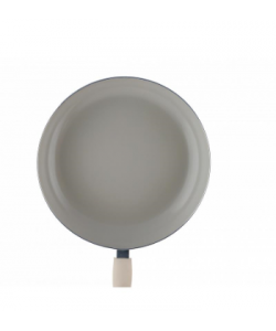 Tigaie ceramica Ertone ERT-MN 724, 24 cm, maner silicon detasabil - Crem/Negru