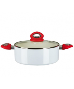 Oala ceramica Hausberg, HB-H715A, 4,5l - Alb