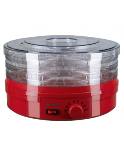 Deshidrator de alimente electric Hausberg HB-810RS ,Termostatul reglabil ,Putere 250 W, motor cupru - rosu