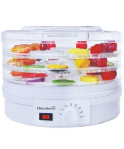 Deshidrator de alimente electric Hausberg HB-810AB ,Termostatul reglabil ,Putere 250 W, motor cupru - alb