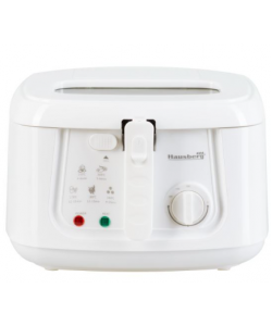 Friteuza electrica Hausberg, HB-1330AB 1800 W, capacitate 3 L, cuva cu strat antiaderent - culoare Alb