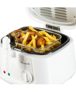 Friteuza electrica Hausberg, HB-1330AB 1800 W, capacitate 3 L, cuva cu strat antiaderent - culoare Alb