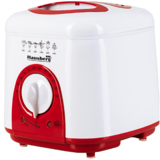 Friteuza Hausberg HB 1320 A-R, 950 W, 1 L - Alb/Rosu