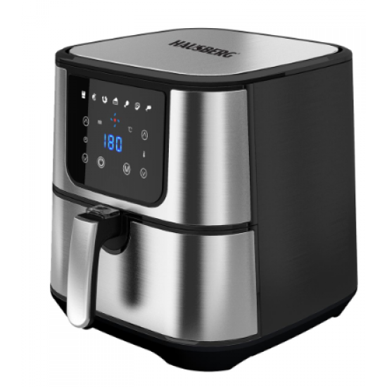 Friteuza Air Fryer Hausberg HB2365, 1600-1800 W, 5.2 L, Timer, protectie supra-incalzire, maner rece - Display LCD