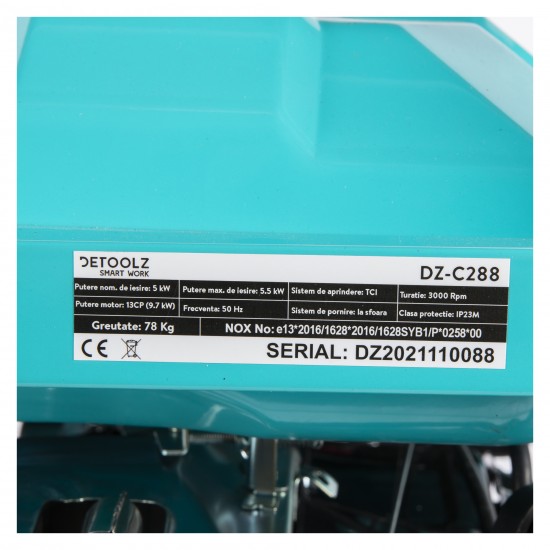 Generator benzina Detoolz 13CP 5.5KW Pornire Electrica