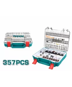 TOTAL - Set 357 piese pentru mini polizor TOTAL - Set 357 piese pentru mini polizor