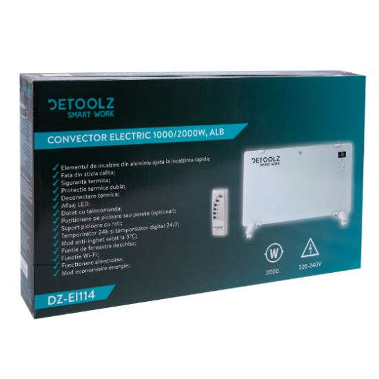 Convector electric 1000W/2000W - alb