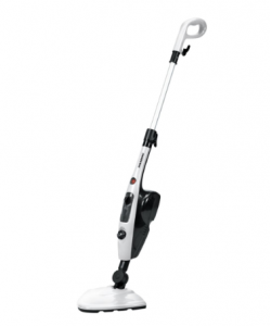 Mop cu aburi Hausberg HB1501AB, 1500 W, 0.55 L, cablu 4.5m, recipient detergent, accesorii incluse - Alb/Negru