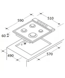 Pachet HAUSBERG Rustic, Cuptor incorporabil, Plita Incorporabila, Hota decorativa, Bej