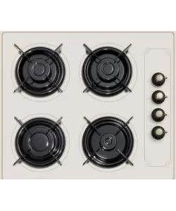 Plita Incorporabila Rustica Hausberg HB-570, 4 arzatoare, Gaz, 60 cm - Bej