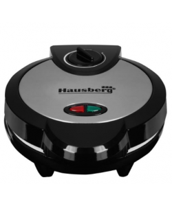 Aparat waffe Hausberg HB-3562NG, 1300 W, 4 compartimente, carcasa din Inox - Negru