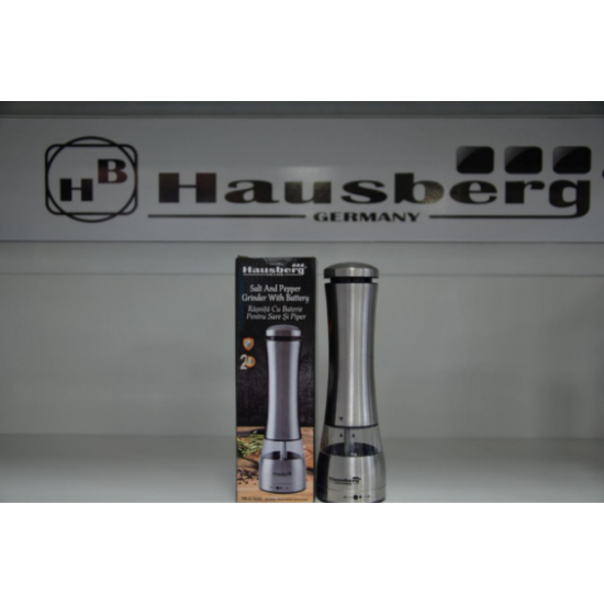 Rasnita sare/piper Hausberg HB-H7650, Electrica - corp din inox 22 cm