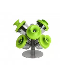 Set 6 Recipiente din Plastic pentru Condimente, Ertone MN402, 6 recipiente- Capace Silicon Set 6 Recipiente din Plastic pentru Condimente, Ertone MN402, 6 recipiente- Capace Silicon