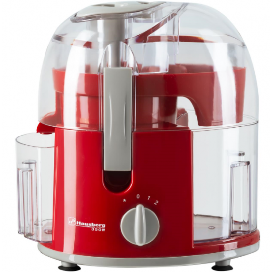 Storcator de fructe Hausberg HB7500RS, 2 viteze, lame inox, 400ml, 350 W - Rosu