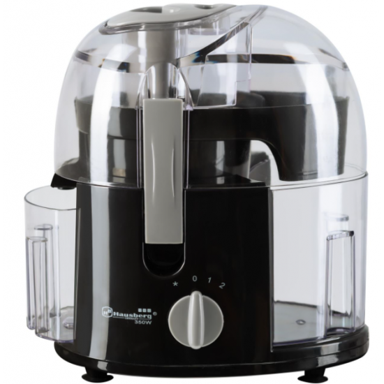 Storcator de fructe Hausberg HB7500NG, 2 viteze, lame inox, 400ml, 350 W - Negru