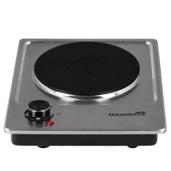 Plita electrica Inox Hausberg HB-546, 1500 W, 1 arzator - termostat
