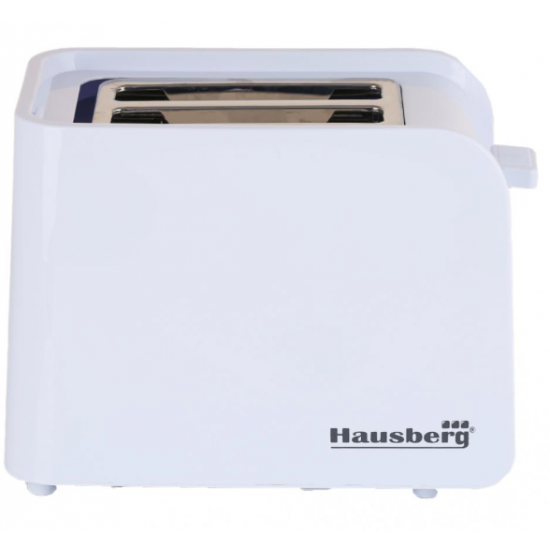 Prajitor de paine Hausberg HB-195A, 750 W, 2 felii, functie decongelare, functie reincalzire, 6 trepte putere - Alb