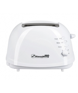 Prajitor de paine Hausberg HB-170A, 700 W, 2 felii, sistem anti-alunecare - Alb