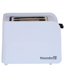 Prajitor de paine Hausberg HB-195NG, 750 W, 2 felii, functie decongelare, functie reincalzire, 6 trepte putere - alb/negru