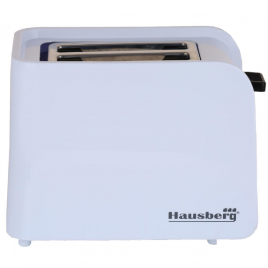 Prajitor de paine Hausberg HB-195NG, 750 W, 2 felii, functie decongelare, functie reincalzire, 6 trepte putere - alb/negru