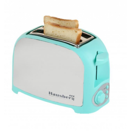 Prajitor paine 2 felii Hausberg, HB-190BL, 750W, declansare automata - Bleu