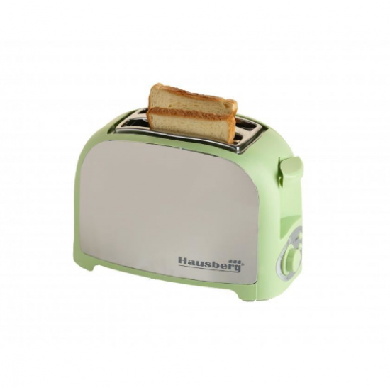 Prajitor paine 2 felii Hausberg, HB-190VR, 750W, declansare automata - Verde