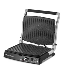 Grill electric Hausberg HB633GO, 2000-2200 W, placi antiaderente, suprafata de gatire 30x24.5 cm, termostat - Rose Gold Grill electric Hausberg HB633GO, 2000-2200 W, placi antiaderente, suprafata de gatire 30x24.5 cm, termostat - Rose Gold
