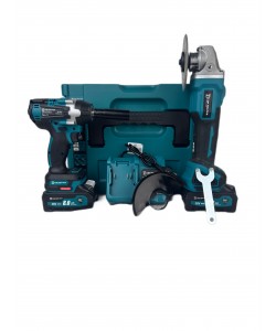 Trusa Top Helper Masina cu Impact + Polizor Unghiular 36V, 8Ah, cu 2 Acumulatori