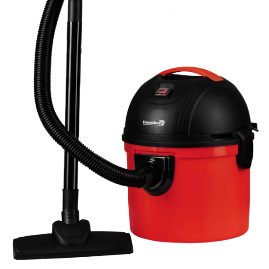 Aspirator cu aspiratie umeda si uscata - Hausberg HB-2095RZ, 1200 W, Capacitate mare 15 L - Rosu/Negru