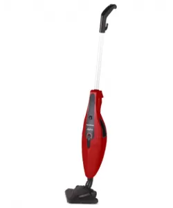 Aspirator vertical 2 in 1 - Hausberg Alpha HB-2825RS, Putere 800W, Fara sac, capacitate de 2 L - Rosu