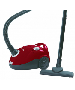 Aspirator cu sac - Hausberg HB-2810RS, 1500 W, sac panza, capacitate sac 1,5 L - Gri/Rosu