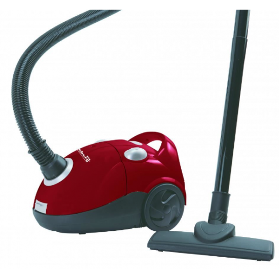 Aspirator cu sac - Hausberg HB-2810RS, 1500 W, sac panza, capacitate sac 1,5 L - Gri/Rosu